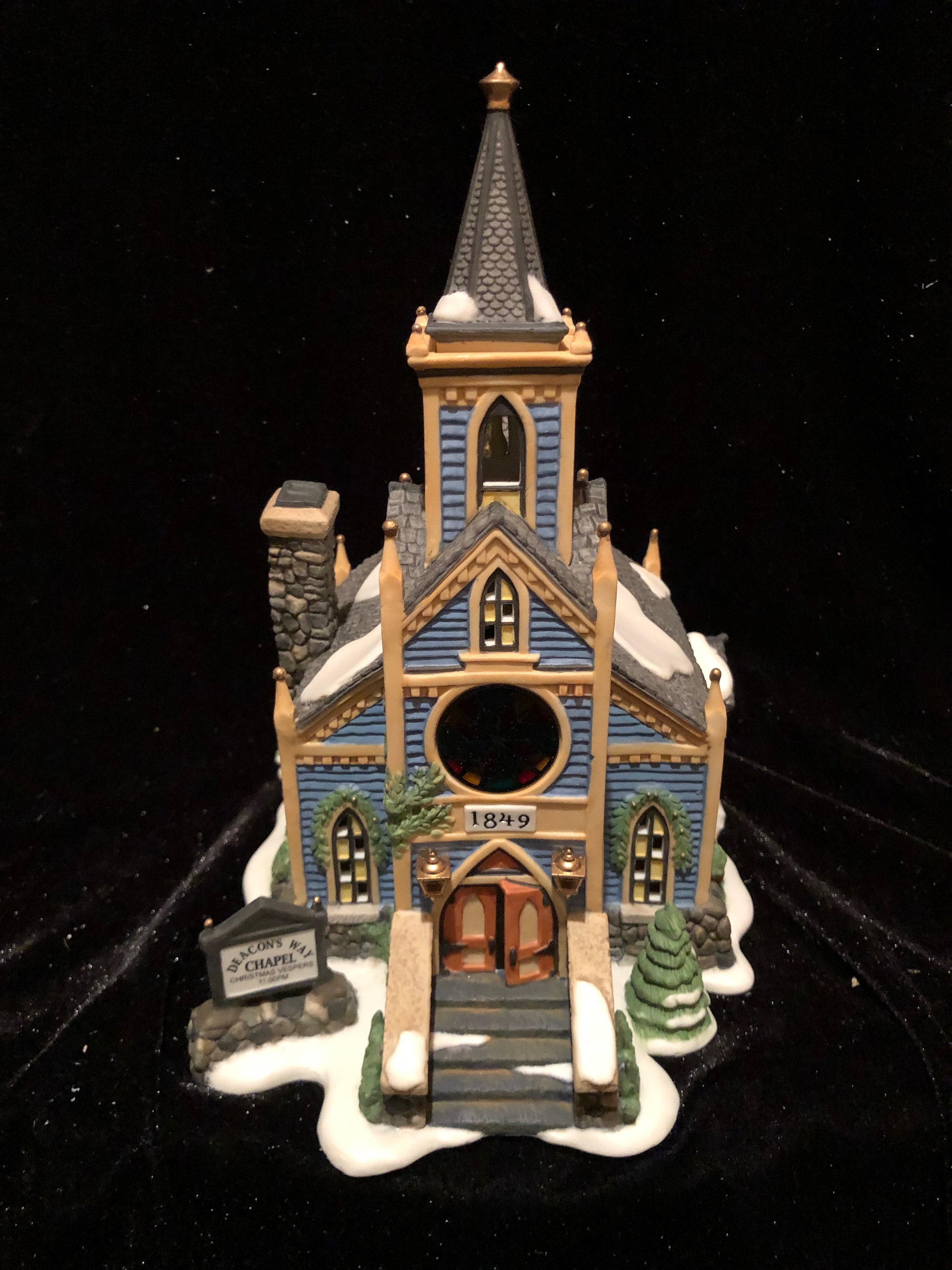 Christmas Village by Dept 56. Illuminated North Pole Chapel. North Pole  Series. Holiday Decor. Christmas Celebration.
