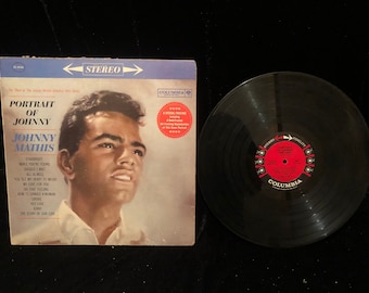 Original Vintage 1961 Johnny Mathis Portrait Of Johnny Vinyl Record LP CS 8444 Columbia