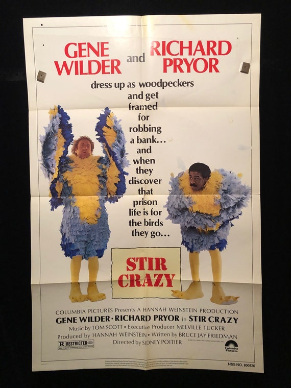 STIR CRAZY USオリジナル映画ポスター 1980 American Comedy Film Stir Crazy Movie Poster - Etsy