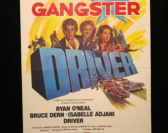 Póster original de la película belga del piloto de 1978, Ryan O'Neal, Bruce Dern, Racing, Crime, Gangster
