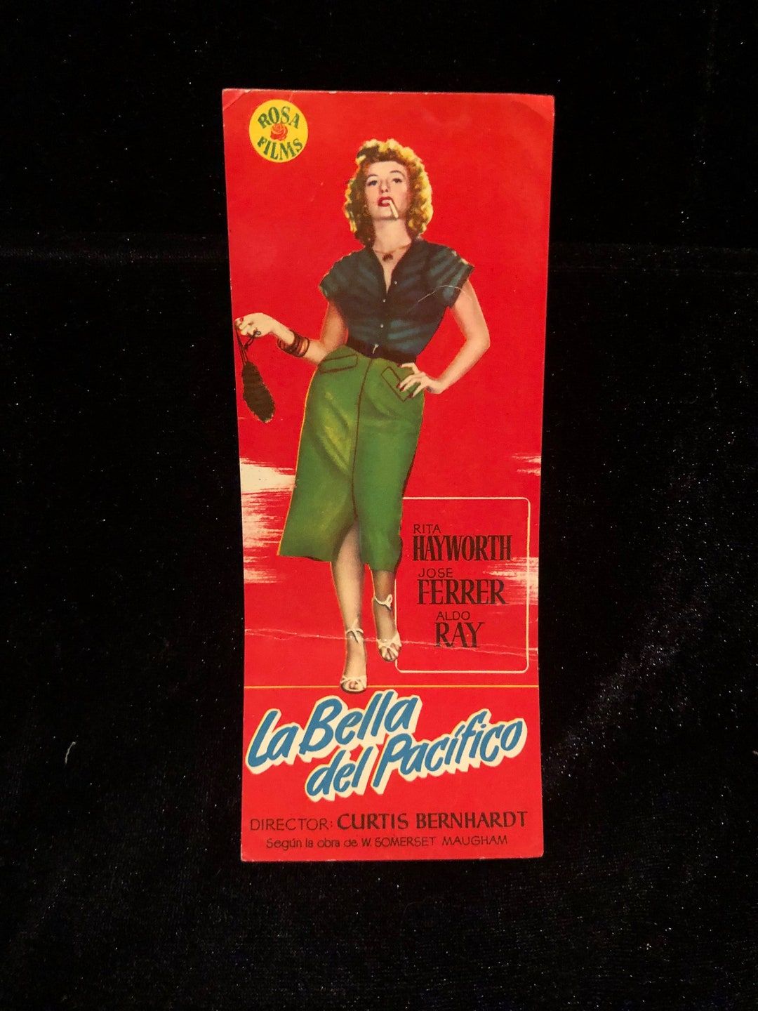 Original 1956 Miss Sadie Thompson Spanish Herald Movie Poster Rita Hayworth Etsy