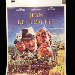 Original 1986 Jean De Florette Belgisches Filmplakat Yves Montad Gerard Depardieu