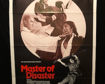 Original 1981 Master Of Disaster One Sheet Movie Poster, Karate, Kung Fu, Martial Arts