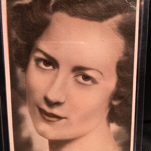 Original 1935 Eve Becke Ardath Cork State Express Cigarettes Cigarette Card Film, Stage & Radio Stars Vintage, Hollywood, Poster