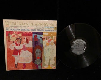 Original 1958 Eugene Ormandy Philadelphia Orchestra Roumanian Rhapsody No 1 Vinyl Record Album LP