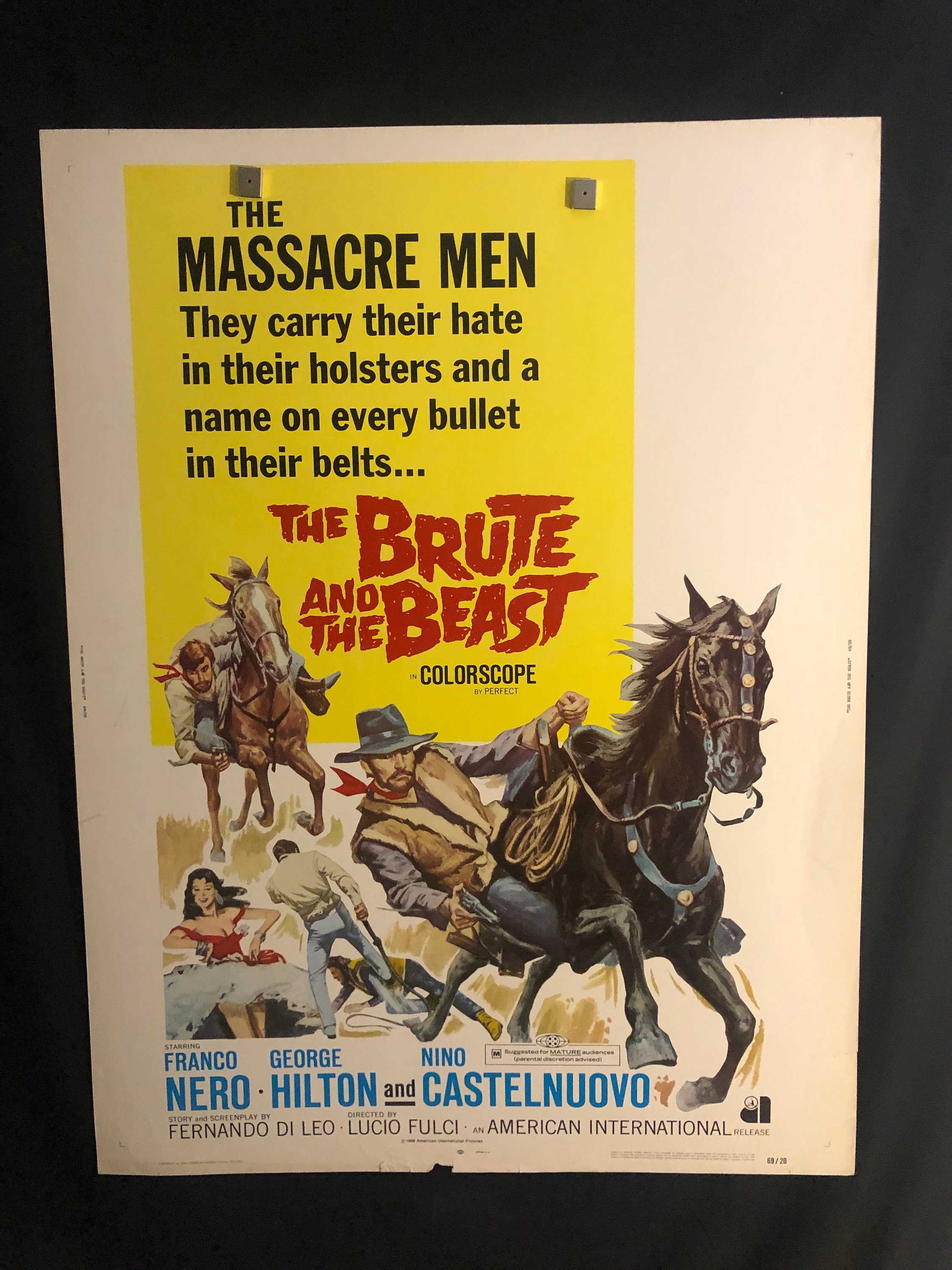 オリジナル 1969 ザ・ブルート・アンド・ザ・ビースト 30x40 映画