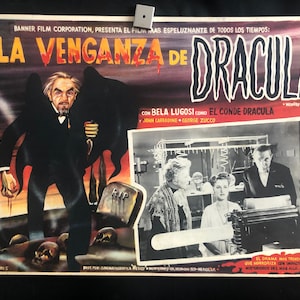 Originele 1944 Voodoo Man Mexicaanse Lobby Card Movie Poster Bela Lugosi, Woodoo Man, Voodoo, Horror, Dracula
