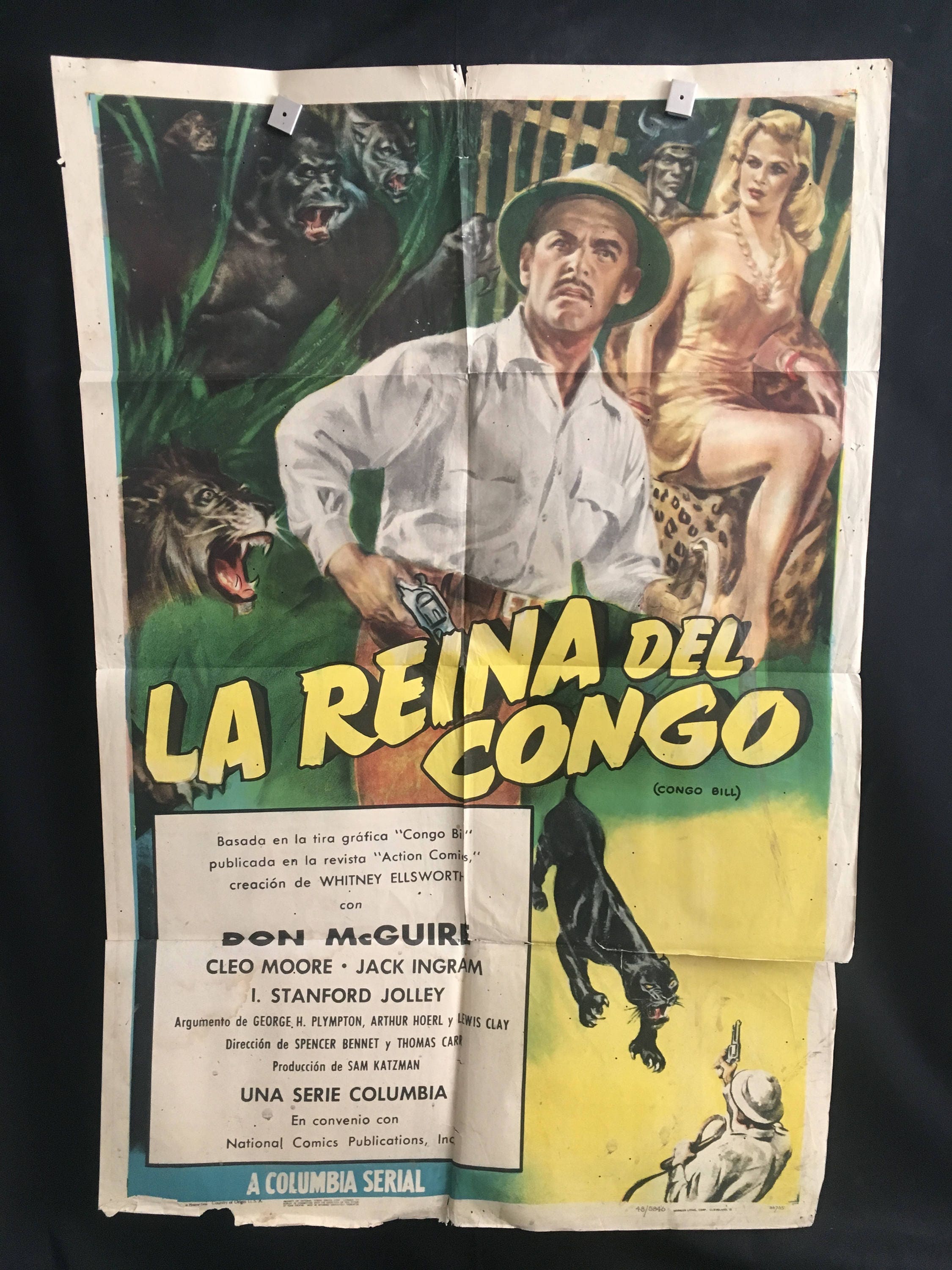 Original 1948 Congo Bill Spanish One Sheet Movie Poster Dan - Etsy UK