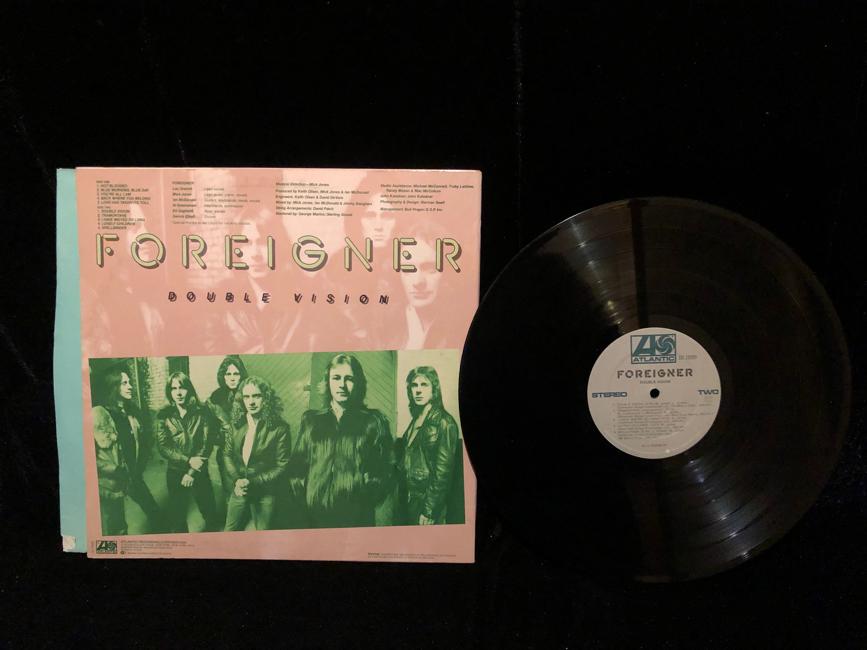 Original 1978 Foreigner Double Vision Vinyl Record LP Album SD19999 ...