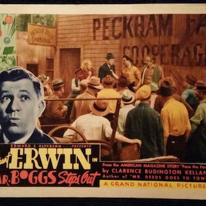 Original 1938 Mr Boggs Steps Out Affiche de film Lobby Card, Stuart Erwin, Clarence Kelland Mr Deeds Goes To Town