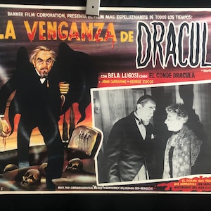 Originele 1944 Voodoo Man Mexicaanse Lobby Card Movie Poster Bela Lugosi, Woodoo Man, Voodoo, Horror, Dracula