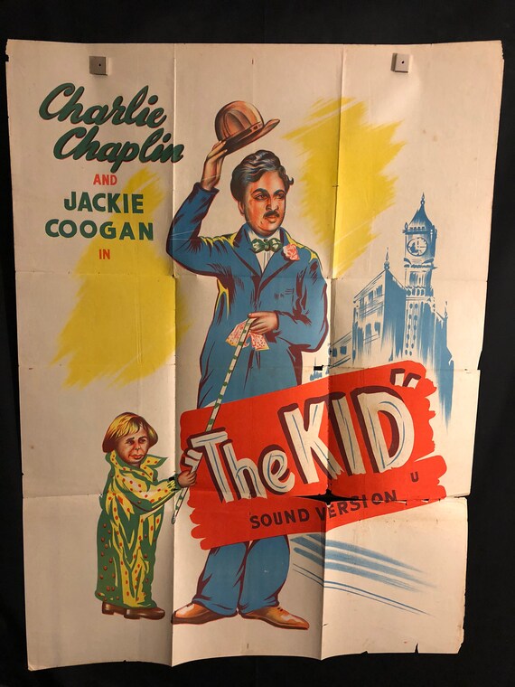 Original 1921 the Kid Indian One Sheet Movie Poster Charlie