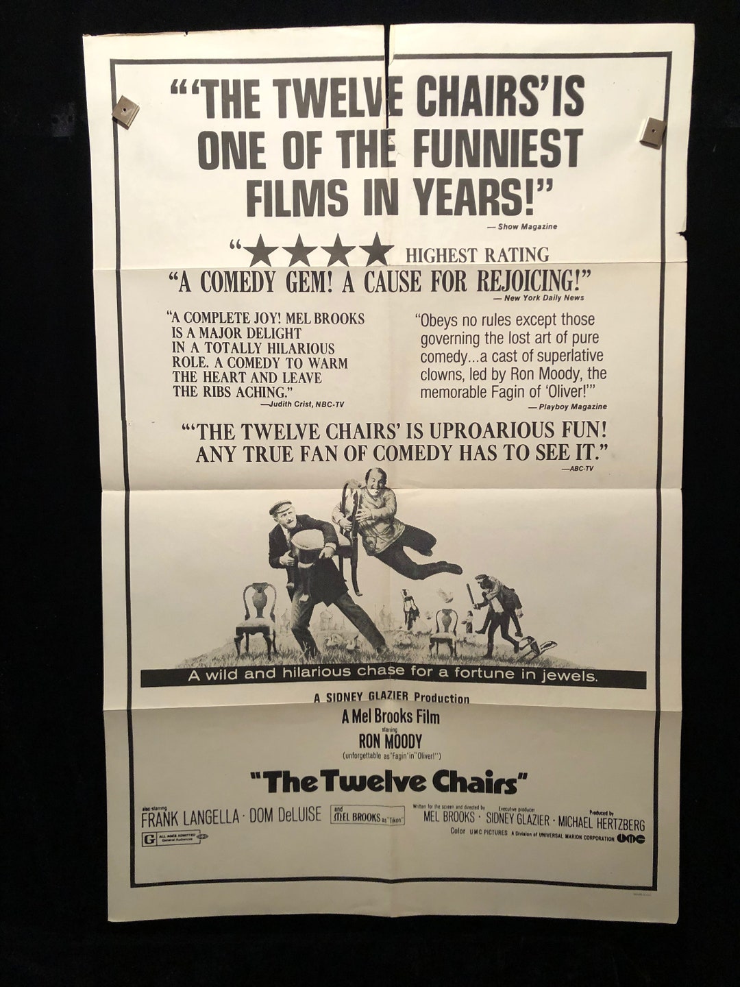 Original 1970 the Twelve Chairs One Sheet Movie Poster Mel Etsy