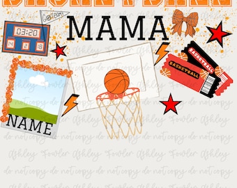 Basketball mama editable template, Picture insert, PNG, Canva