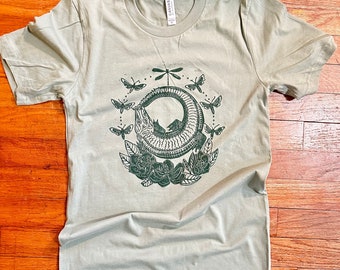 Swamp Thing Soft Unisex Graphic Lino-print T-Shirt