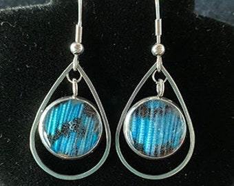 Teardrop Earrings with circle of lionfish spines