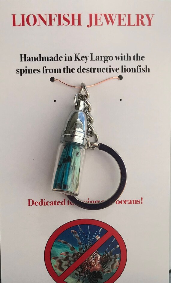 lionfish spine keychain etsy