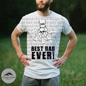 Best Dad Ever PNG - Black Design Tshirt Fist Bump - Download Sublimation DTF UV dtf - Fathers Day Gift jpg clipart image dad gift