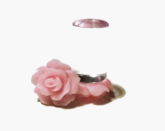 00g 0g 2g 4g 6g 8g 10g 12g 1 PAIR Light Pink 10mm Small Delicate Rose Flower Plugs Gauges Tunnels Wedding Bridal Bridesmaid Formal