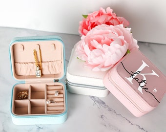 Jewelry box custom jewelry box  jewelry ring box travel jewelry case girls jewelry box jewelry box with name bridesmaid gift gift for her