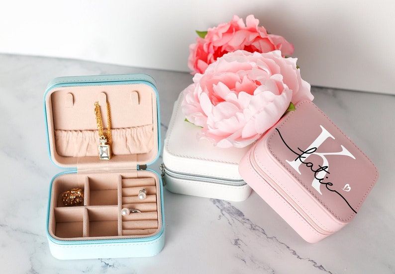 Jewelry box custom jewelry box  jewelry ring box travel jewelry case girls jewelry box jewelry box with name bridesmaid gift gift for her 