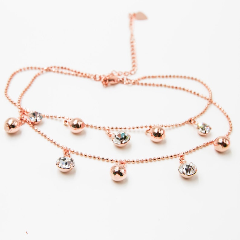 Rose gold ankle bracelets rose gold anklet ankle bracelet Etsy