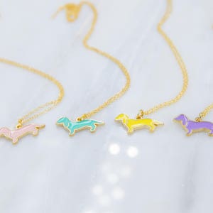Dachshund Necklace; Dachshund, Wiener dog necklace, Dog lover necklace, Gold Dachshund Jewelry, Gold Dachshund Necklace, Doxie necklace