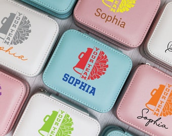 Personalized Cheerleader Jewelry Case – Cheer Team Gift, Travel Jewelry Box