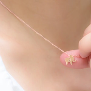 Elephant necklace, Personalized elephant necklace, Personalized jewelry, Elephant jewelry, Animal necklace,  BFF necklace, Initial necklace