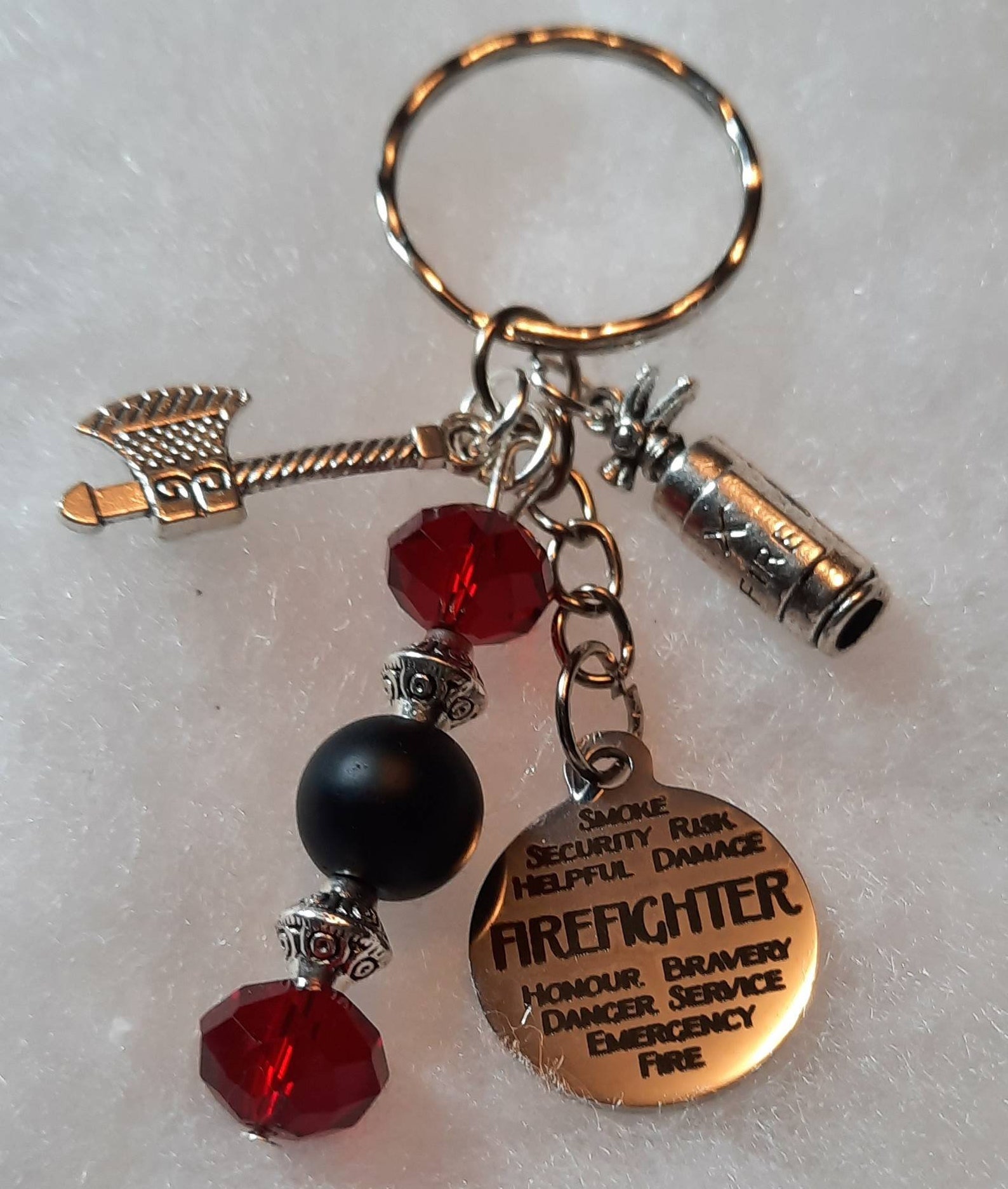 KEYCHAIN Firefighter Multicharm Etsy