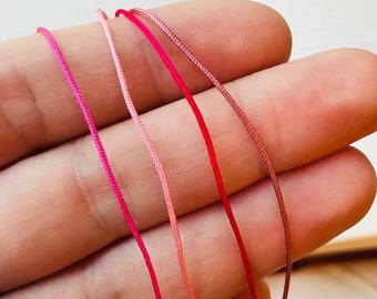 Waterproof pink bracelet, surfer bracelet, Adjustable men woman string bracelet, ultra thin bracelet, unisex bracelet, strong cord bracelet