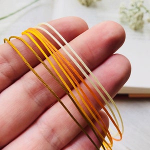 Waterproof surfer bracelet, Adjustable men woman string bracelet, ultra thin bracelet, unisex bracelet, yellow double cord bracelet, friends