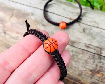 Bracelet de basket-ball, bracelet de cordon réglable, bracelet homme femme pour enfants, bracelet d’amitié, bracelet de sport, bracelet de basket-ball pour enfants