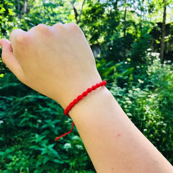 Spiral Red Cord Bracelet Woman Red String Bracelet Helix 