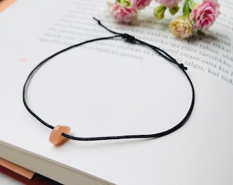 Minimalist Sunstone Nylon Cord Bracelet Anklet