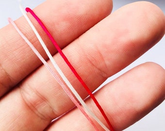 Pink thin string bracelet, surfer bracelet, waterproof bracelet, unisex cord bracelet, minimalist adjustable string bracelet, waterproof