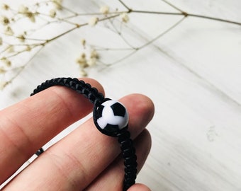 Football bracelet, sports bracelet, adjustable kids man woman bracelet, friendship bracelet, sports bracelet, children football bracelet