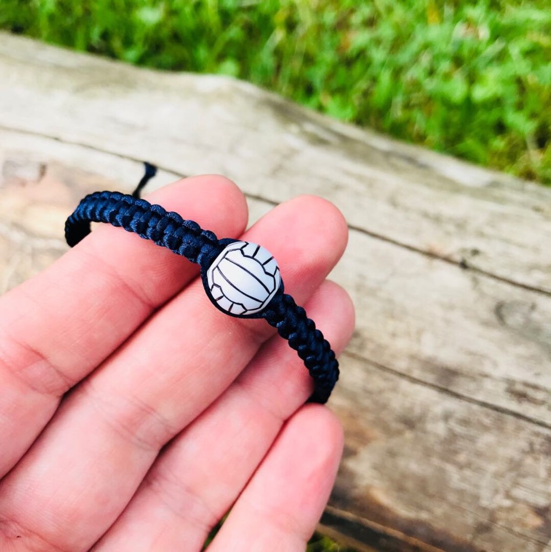 Volleyball Bracelet, Adjustable Cord Bracelet, Kids Man Woman Bracelet
