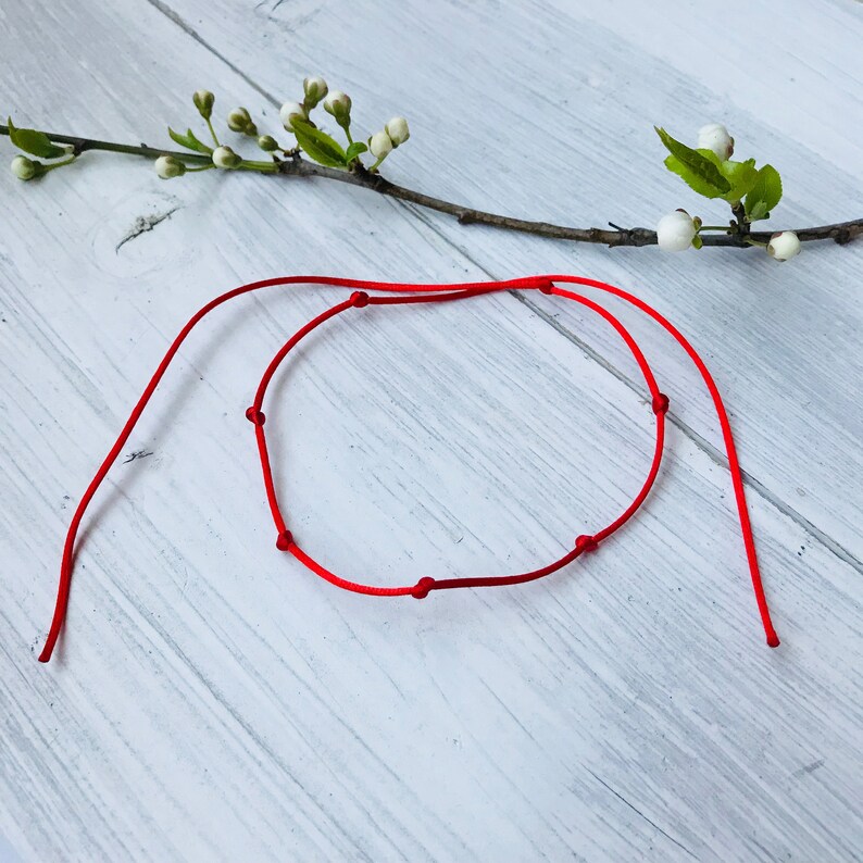 Red String of Fate Men Woman Red String Bracelet Red Cord Etsy