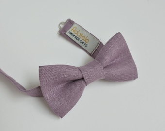 Dusty Lavender, Lilac Baby, Jungen Leinen Fliege für Trauringträger