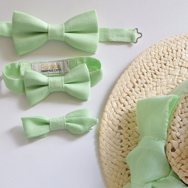 matching bow tie and hair bow