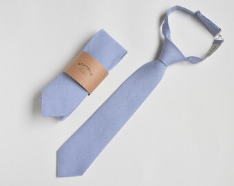 Matching Dad Son neckties - Linen Neckties for Family photo - Gift for Husband and Son - Adult and boys ties
