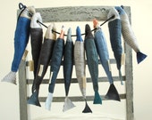 Soft Fabric Fish Toy- Beach, Summer House Decor- Door hanging-nautical decor-Feast of St Anthony- Lisbon's sardine festival
