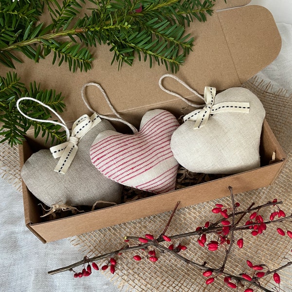Linen Hearts Etsy