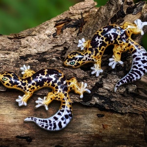 Pin de solapa Gecko leopardo