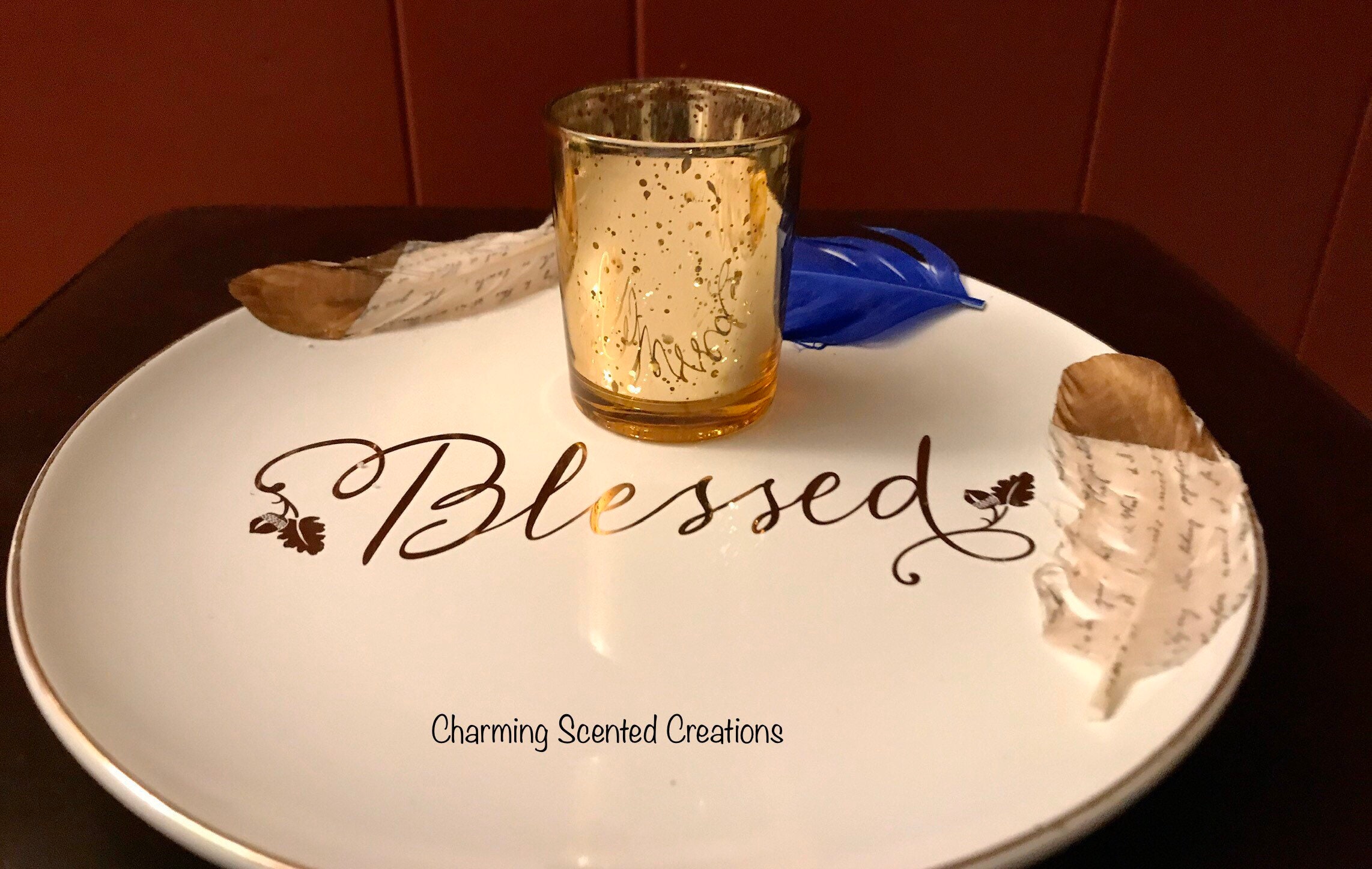 Votive Candle Blessed Centerpiece Etsy