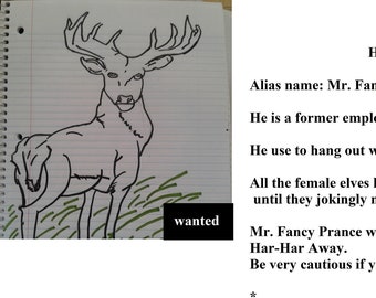 WANTED - Have You Seen This Dear? Correction: Deer? - A Digital Pencil Sketch - see item details