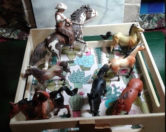 An Idea For Kids To Make With Toy Horses And An Empty Box - Making A Scene - Digital File - see item details