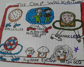 The Cake Walk-A-Thon - A Digital Pencil Sketch - see item details