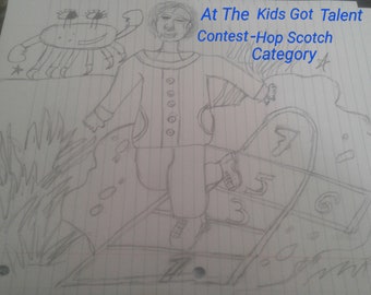 At The  Kids Got Talent Contest - The Different Categories - 5 Digital Pencil Sketches - See Captions